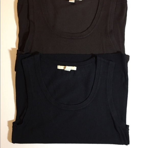🌸 Bundle of 2 Merona Sleeveless Tops S Black & Brown - Picture 2 of 14